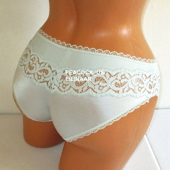 VICTORIA SECRET Body by Victoria Bikini Panty Size XL Silky Lace Mint Rare NWT - Picture 2 of 8